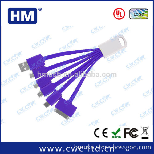 best selling promo gifts colorful 6 in 1 usb charging cables mobile phone chargers